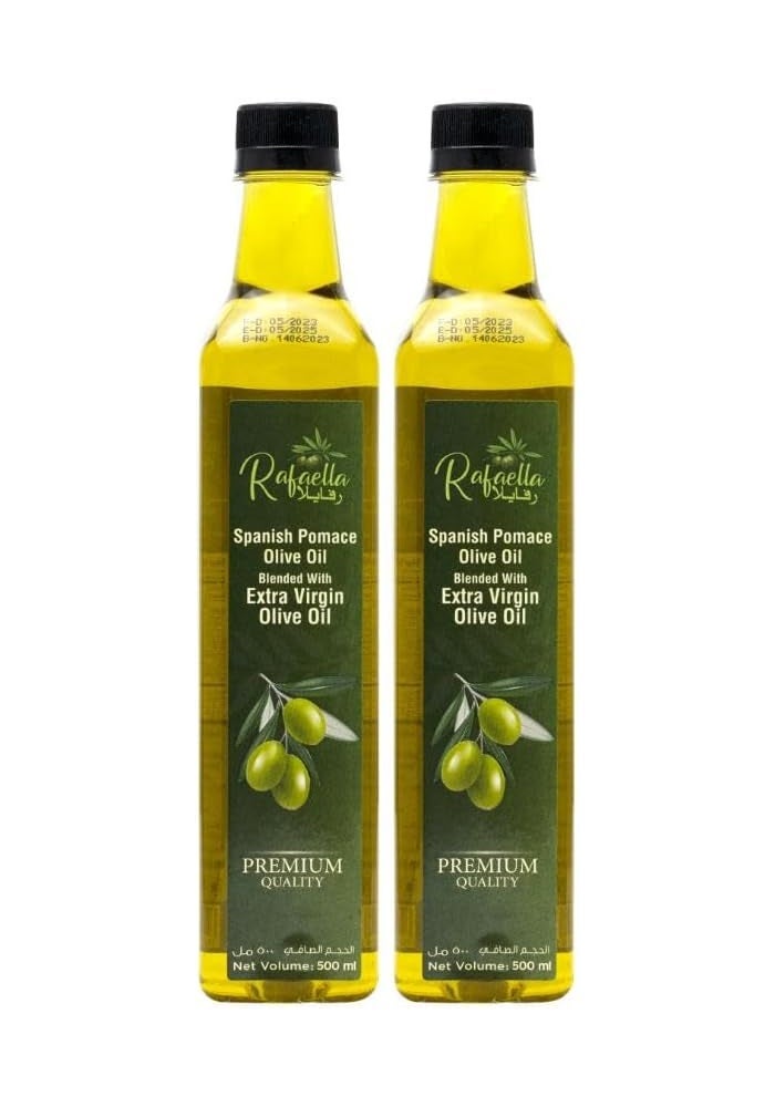 Rafaella Spanish Pomace Olive Oil, 2 x 500 ml - Blended with Extra Virgin Olive Oil - Image 1